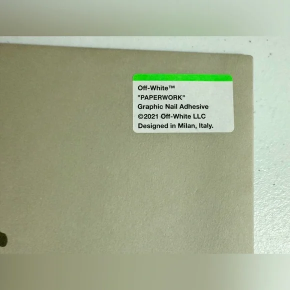 Off-White “Paperwork” Graphic Nail Adhesive
